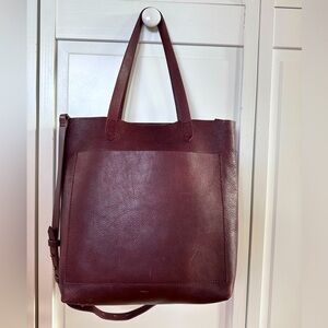 Madewell large transport tote in burgundy wine